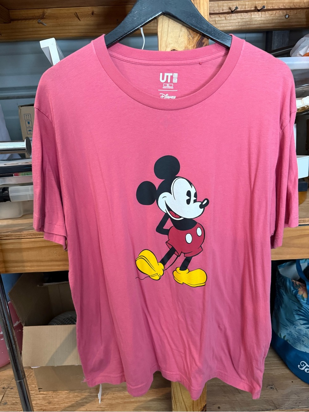 UNIQLO UT Disney Mickey Mouse Pink Graphic T-Shirt